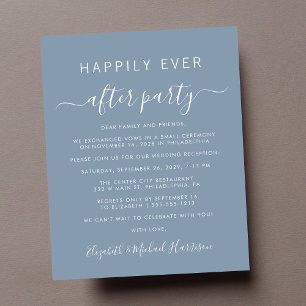 Papier Budget Photo Dusty Blue Wedding Invitation de réce