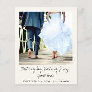 Papier Budget Photo Elopement Cream Mariage Faire-part
