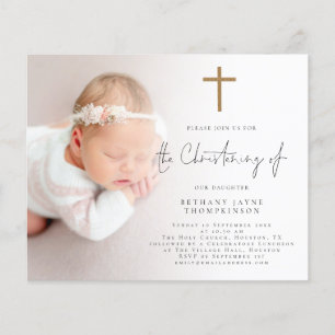 Papier Budget Photo Gold Parties scintillant Croix Christ