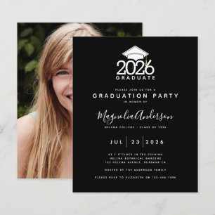 Papier BUDGET Photo Graduation Party Invitation