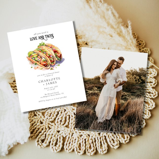 Papier Budget Photo Love et Dîner de répétition Tacos (Créateur téléchargé)