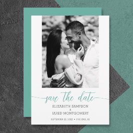 Papier Budget Photo Mariage Aqua Enregistrer La Date