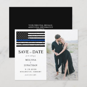 Papier Budget Photo Mince Ligne bleue Mariage de police