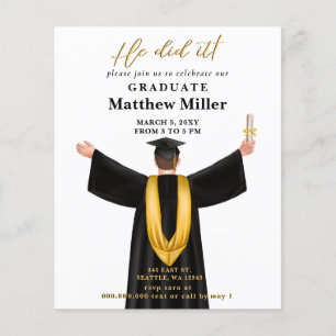 Papier Budget Photo Minimaliste Il L'A Fait Diplôme