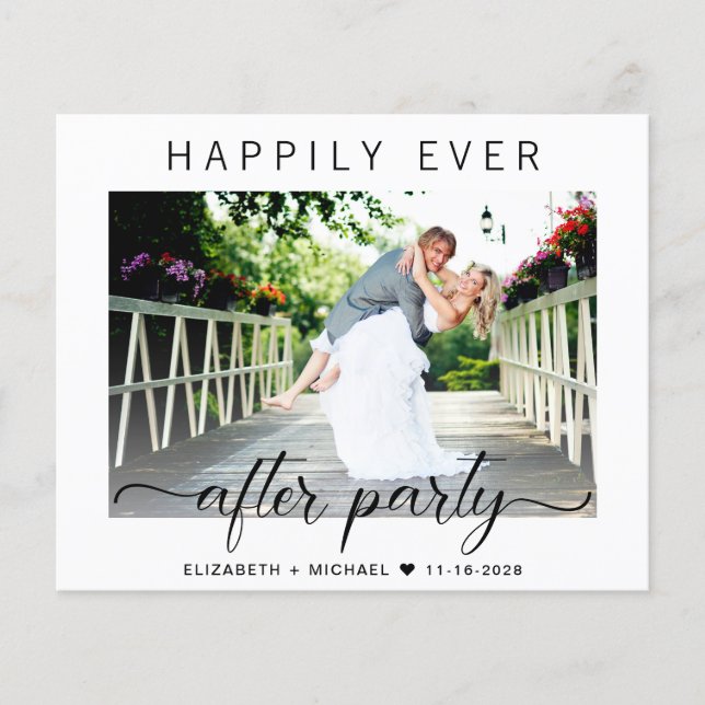 Papier Budget Photo moderne QR Code Réception de mariage (Devant)