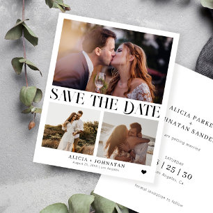 Papier Budget photo moderne simple mariage enregistrer la