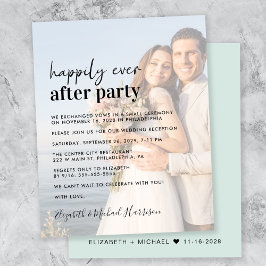 Papier Budget Photo Overlay Mariage Réception Invitation