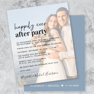 Papier Budget Photo Overlay Mariage Réception Invitation