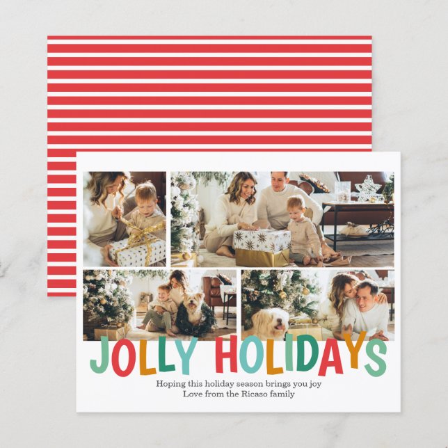 Papier BUDGET Photo personnalisée Jolly Noël (Devant / Derrière)