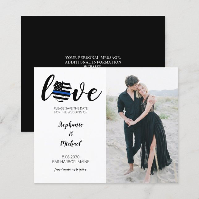 Papier Budget Photo Police Mariage de l'application de la (Devant / Derrière)