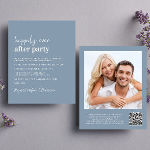 Papier Budget Photo QR Code Mariage Réception Invitation
