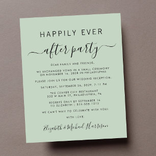 Papier Budget Photo Sage Mariage Réception Invitation