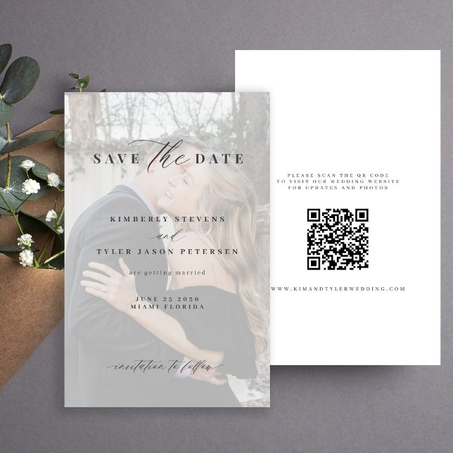 Papier Budget photo superposition QR CODE mariage enregis (Créateur téléchargé)