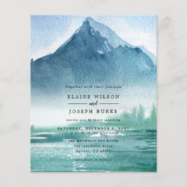 Papier Budget Pine Mountains Lake Faire-part de mariage