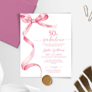 Papier Budget Pink Bow 50 et fabuleuse invitation d'anniv
