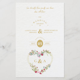 Papier Budget Pink & Red Shades Heart Romantic Botanical