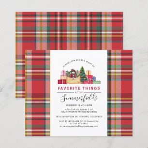 Papier Budget Plaid Noël Favoris Chose Invitation