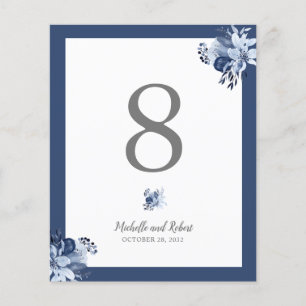 Papier BUDGET Plutôt gris Marine bleu mariage floral