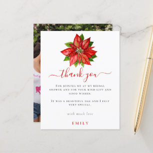Papier Budget Poinsettia Fête des mariées photo Merci