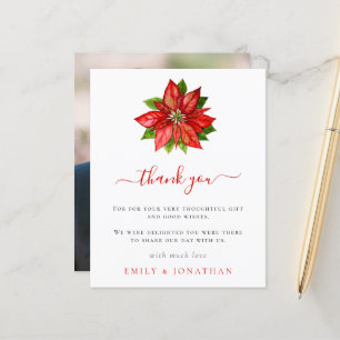 Papier Budget Poinsettia Photo Xmas Mariage Merci
