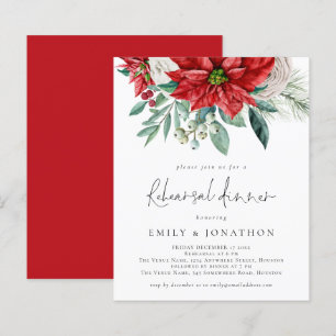 Papier Budget Poinsettia QR Code de la répétition invitat