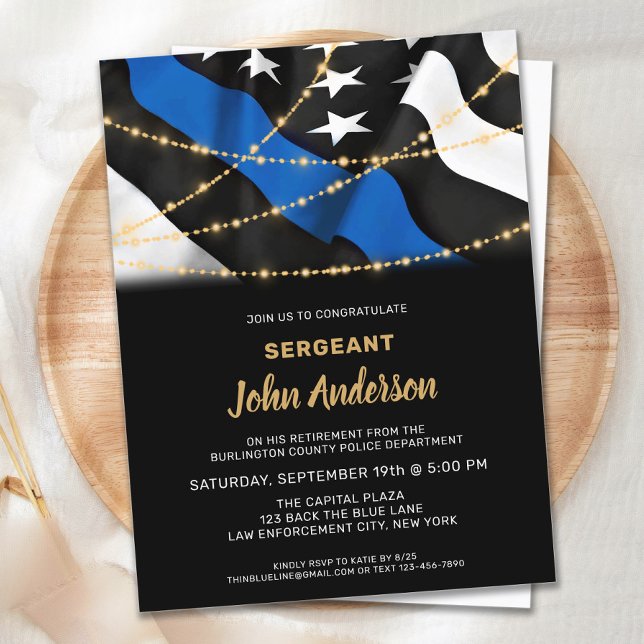 Papier Budget Police Retraite Invitation de l'application (Créateur téléchargé)