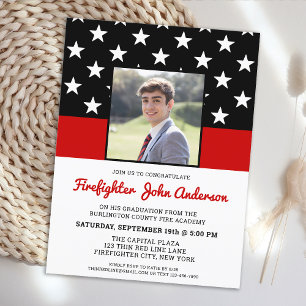 Papier Budget Pompier Diplôme Photo Invitation rouge