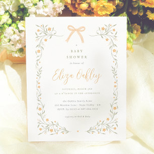 Papier Budget pour Baby Shower Jardin Fleur Sauvage & Rub