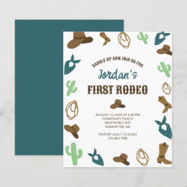 Papier Budget Premier Rodéo Anniversaire 1er Cowboy Ouest