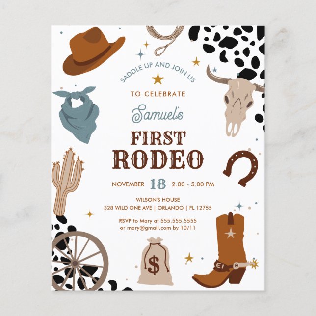 Papier Budget Premier rodéo | Western Boy Premier anniver (Devant)