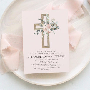 Papier Budget Première Communion Sainte Dusty Rose