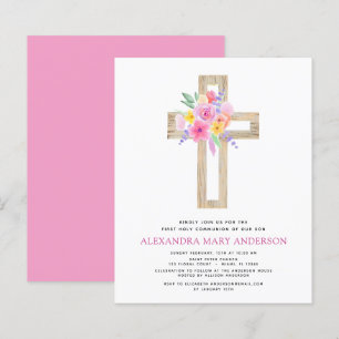 Papier Budget Première Sainte Communion Pastel Floral Ros