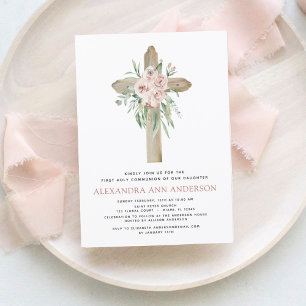 Papier Budget Première Sainte Communion Rose rose Dusty