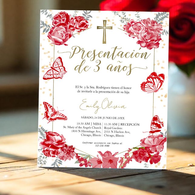 Papier Budget Presentación 3 años Espagnol Invitation (Créateur téléchargé)