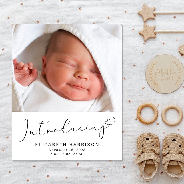 Papier Budget Présentation de 4 photos Faire-part de nais (A heartfelt and personalized way to introduce your bundle of joy to the world)
