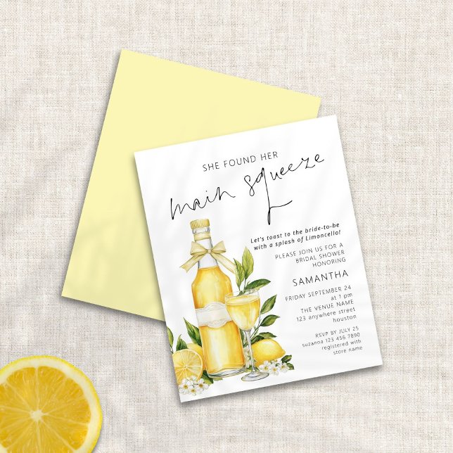Papier Budget principal Squeeze Limoncello Fête des marié (Front and back view)