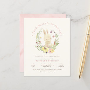 Papier Budget Printemps Wreath Petit Lapin Baby shower fi