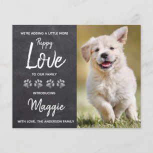 Papier Budget Puppy Love New Pet Dog Faire-part