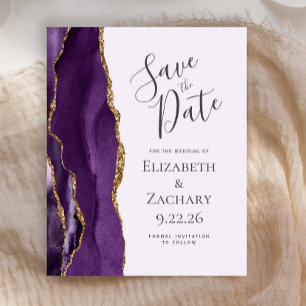Papier Budget Purple Agate Lavender Wedding Enregistrer l