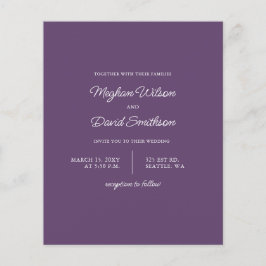 Papier Budget Purple Faire-part de mariage moderne