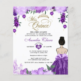 Papier BUDGET Purple Floral Princess Mis Quince