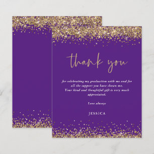 Papier Budget Purple Gold Parties scintillant 2024 Gradua