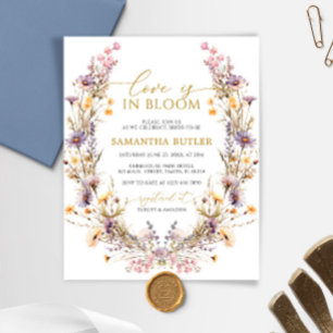 Papier Budget Purple Love est dans Bloom Shower Invitatio