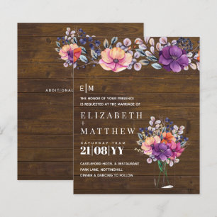 Papier BUDGET Purple Orange Dusk jusqu'à l'aube Mariage I