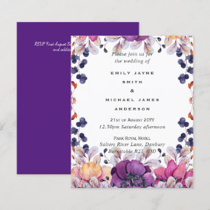 Papier BUDGET Purple Orange Dusk jusqu'à l'aube Mariage I