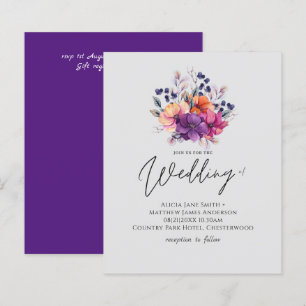 Papier BUDGET Purple Orange Dusk jusqu'à l'aube Mariage I