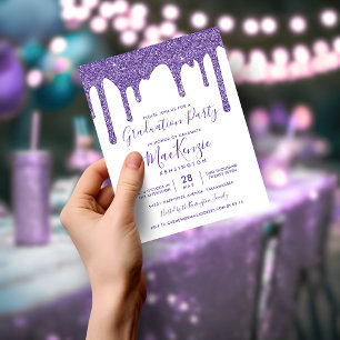 Papier BUDGET Purple Parties scintillant Drives Graduatio