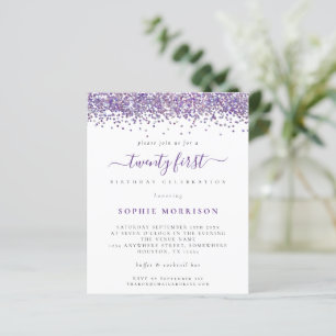 Papier Budget Purple Parties scintillant Vingt premier In