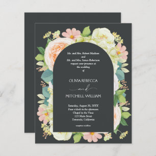 Papier Budget QR Code Floral Mariages Invitations