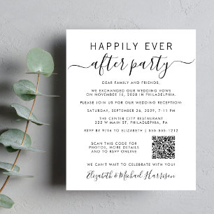 Papier Budget QR Code Mariage après l'invitation du parti
